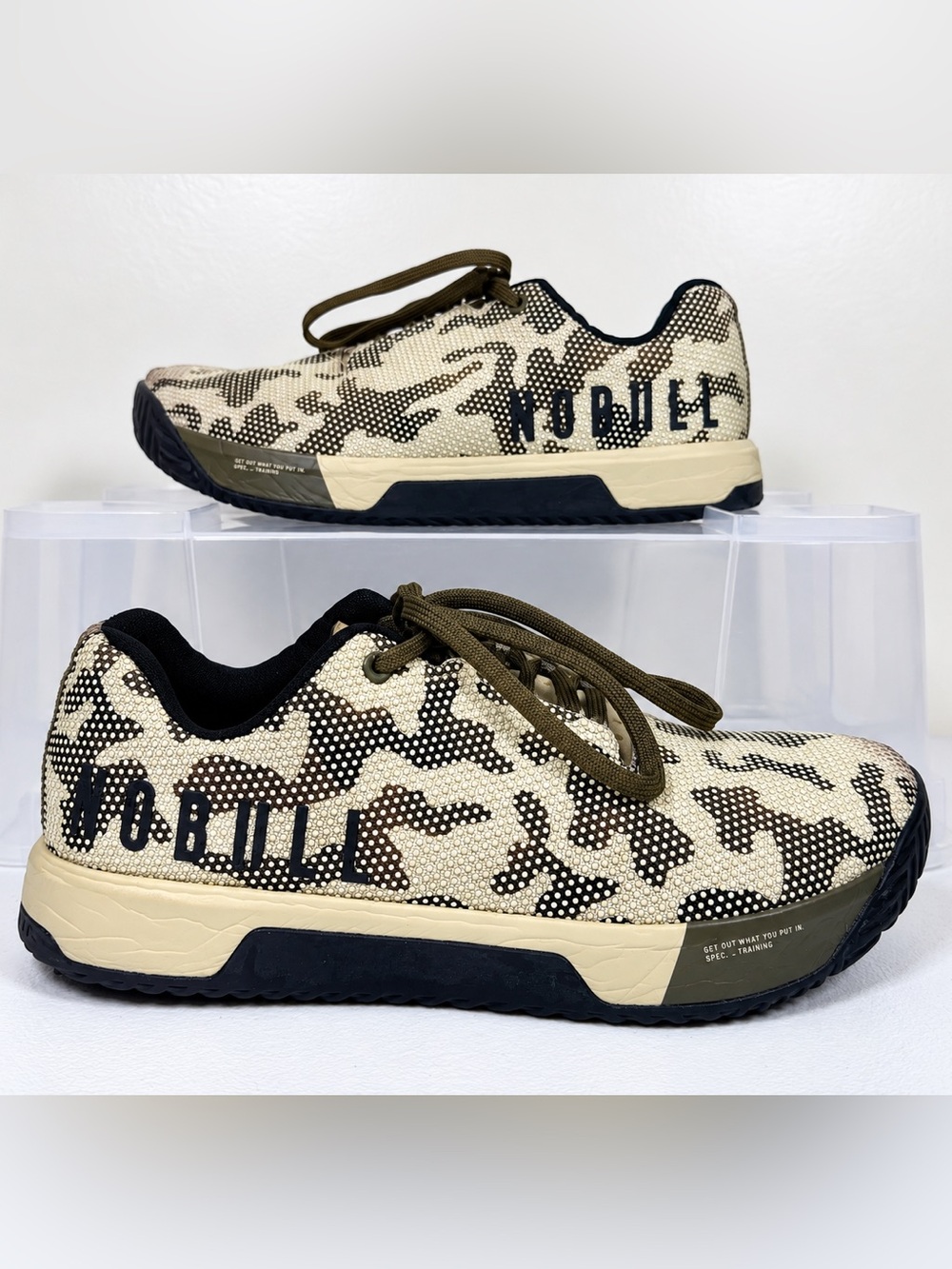 NOBULL Outwork Edge Men’s 9.5 Beige Camo Cross Training Shoes Pristine condition